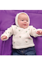 Baby Rosebud Hoodie Knit