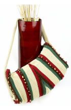 Striped Triangular Purse Knit
