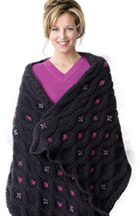 Cabled Heather Wrap Crochet