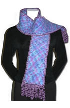 Corkscrew Trim Felted Scarf