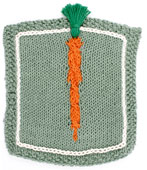 Knit Cabled Carrot Dishcloth