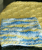 Knit Crossed Squares Dishcloth