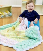 Knit Cable Border Blanket