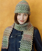 Crocheted Cloche Scarf Set