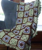 Crochet Little Windows Granny Throw