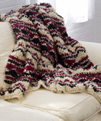 Crochet SoftWave Chevron Throw
