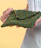 Beaded Knit Clutch Purse