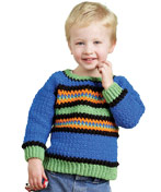 Crochet Kids Striped Pullover