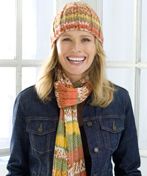 Ribson Auto Stripe Hat Scarf