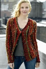 Marble Knit Striped Cardigan