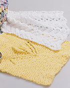 Feather and Fan Dishcloth