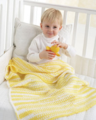 Sweet Stripes Yellow Blanket
