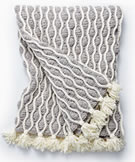 Trellis and Tassels Knit Afghan