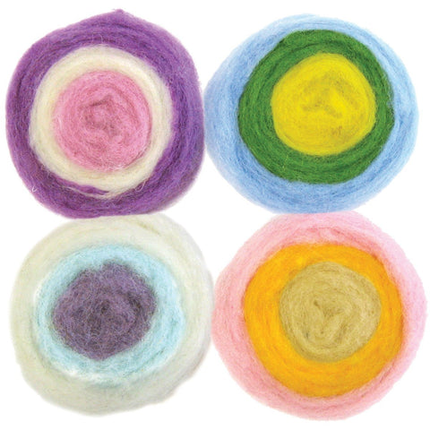 Feltworks Roving Rolls Pastel 2oz 4pk