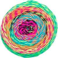 Red Heart Roll With It Tweed Yarn Neon