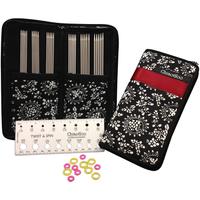 ChiaoGoo Double Point Stainless Steel Knitting Needle 6in Set Red Ribbon