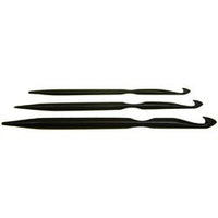 Double Ended Ebony Crochet Hooks 3/Pkg