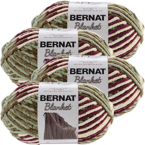 Bernat® Blanket Big Ball Yarn Plum Field, Multipack Of 4