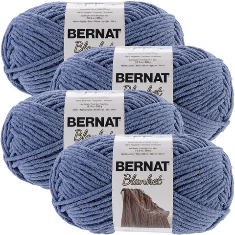 Bernat® Blanket Big Ball Yarn Country Blue, Multipack Of 4