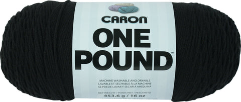 Caron One Pound Yarn Black, Multipack Of 8