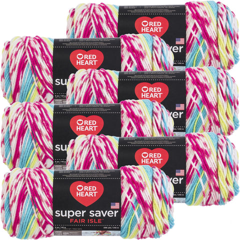 Red Heart® Super Saver Fair Isle Yarn Candy, Multipack Of 6