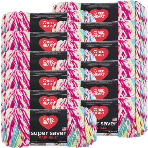 Red Heart® Super Saver Fair Isle Yarn Candy, Multipack Of 12