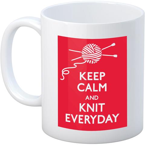 Knit Happy Keep Calm Mug 11oz Knit