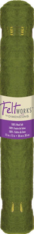 Feltworks Felt Roll Olive 12inX12in