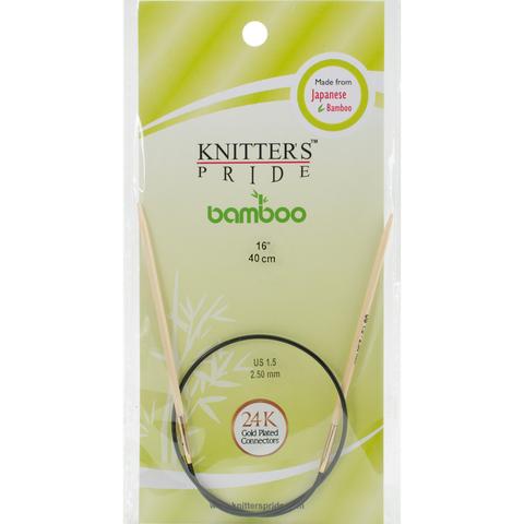 Bamboo Fixed Circular Needles 16in Size 1.5 (2.5mm)