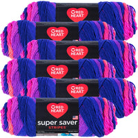 Red Heart® Super Saver® Yarn Flamenco Stripe, Multipack Of 6