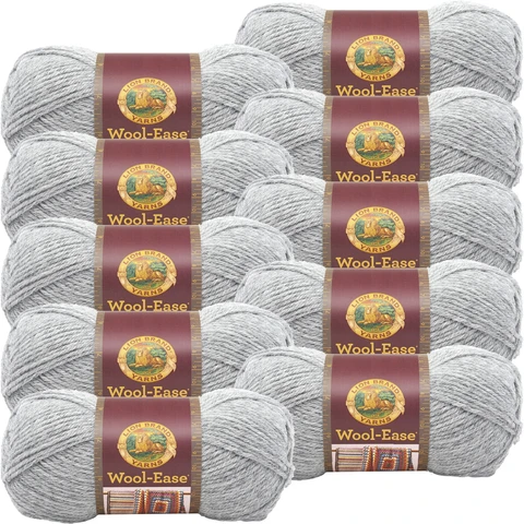 Lion Brand® Wool-Ease® Yarn Grey Heather, Multipack Of 10