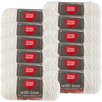 Red Heart® With Love Yarn White, Multipack Of 12