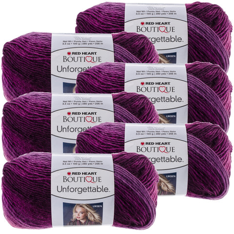 Red Heart® Unforgettable Yarn Petunia, Multipack Of 6