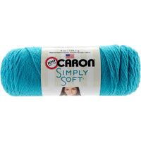 Caron Simply Soft Brites Yarn Blue Mint, Multipack Of 12