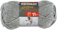 Bernat Softee Chunky Yarn Grey Heather, Multipack Of 12