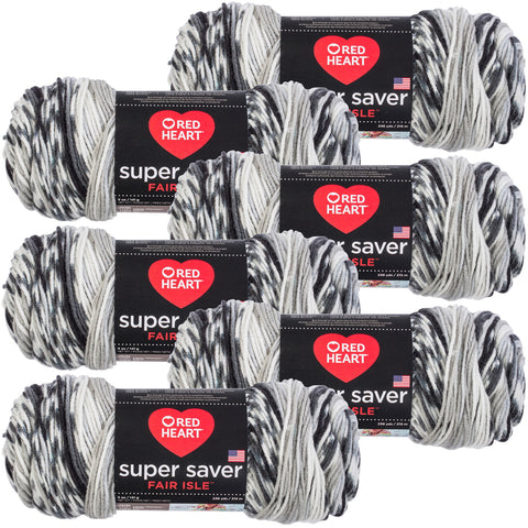 Red Heart Super Saver Fair Isle Yarn Newspaper, Multipack Of 6