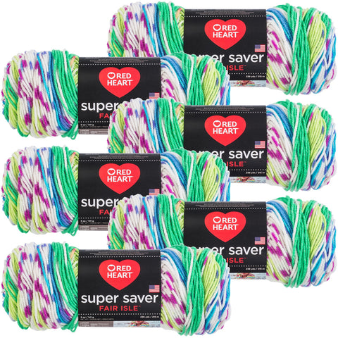 Red Heart Super Saver Fair Isle Yarn Parrot, Multipack Of 6