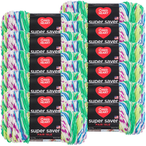 Red Heart® Super Saver Fair Isle Yarn Parrot, Multipack Of 12