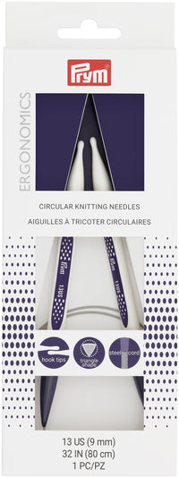 Prym Circular Knitting Needles 32in Size 13 9mm