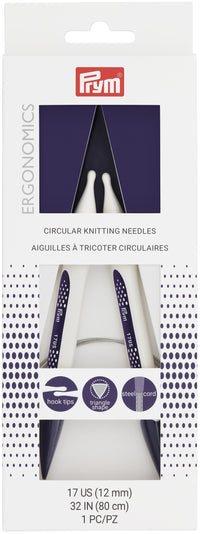 Prym Circular Knitting Needles 32in Size 17 12.75mm