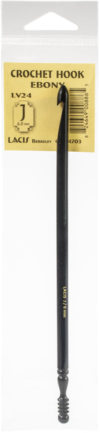 Lacis Ebony Crochet Hook Size J10/6mm