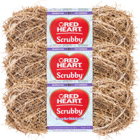 Red Heart Scrubby Yarn-Almond, Multipack Of 3