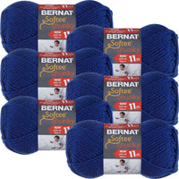 Bernat Softee Chunky Yarn-Royal Blue, Multipack Of 6