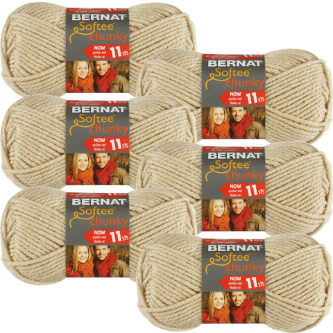 Bernat Softee Chunky Yarn-Linen, Multipack Of 6