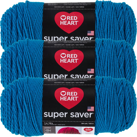 Red Heart Super Saver Yarn-Pool, Multipack Of 3