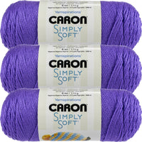 Caron Simply Soft Brites Yarn-Grape, Multipack Of 3