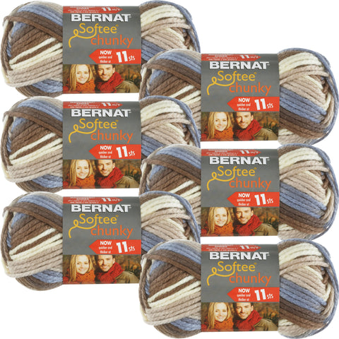 Bernat Softee Chunky Ombre Yarn-Natures Way, Multipack Of 6