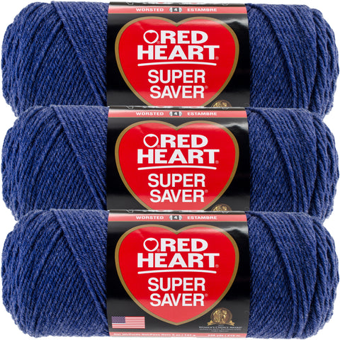 Red Heart Super Saver Yarn-Denim, Multipack Of 3