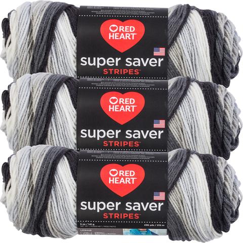 Red Heart Super Saver Stripes Yarn Newspaper Stripe Multipack Of 3