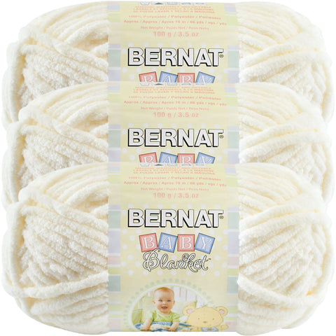 Bernat Baby Blanket Yarn Vanilla Multipack Of 3
